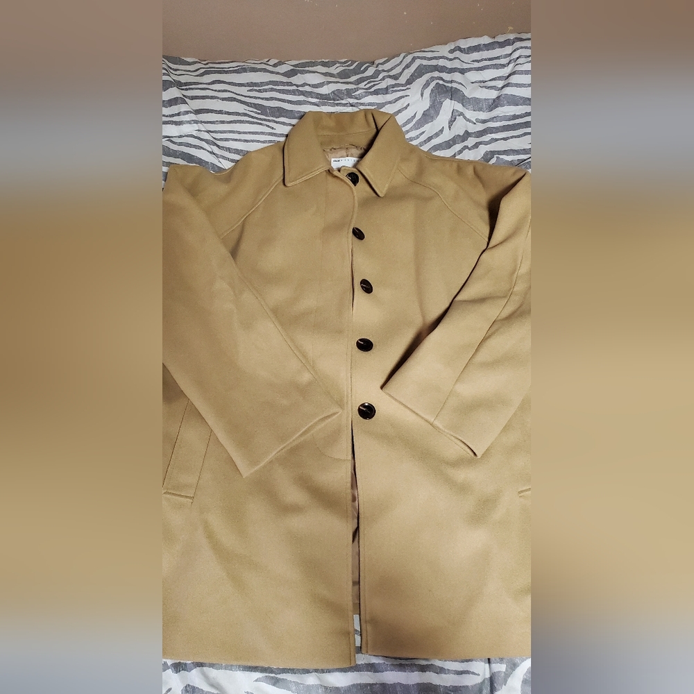 ASOS Tall Fit Oversized Tan Shacket | Neutral Fall Jacket | Size Large NWT